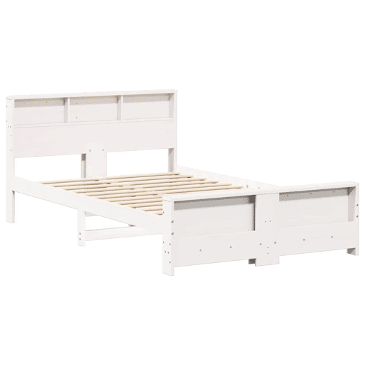 Estrutura De Cama De Casal Simple - Branco 120 x 190 cm Madeira processada
