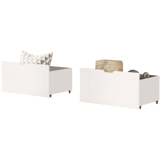 Gavetas para cama infantil, 2 unidades u2013 arrumação debaixo da cama u2013 Branco Gavetas para cama infantil, 2 unidades u2013 arrumação debaixo da cama u2013 Branco