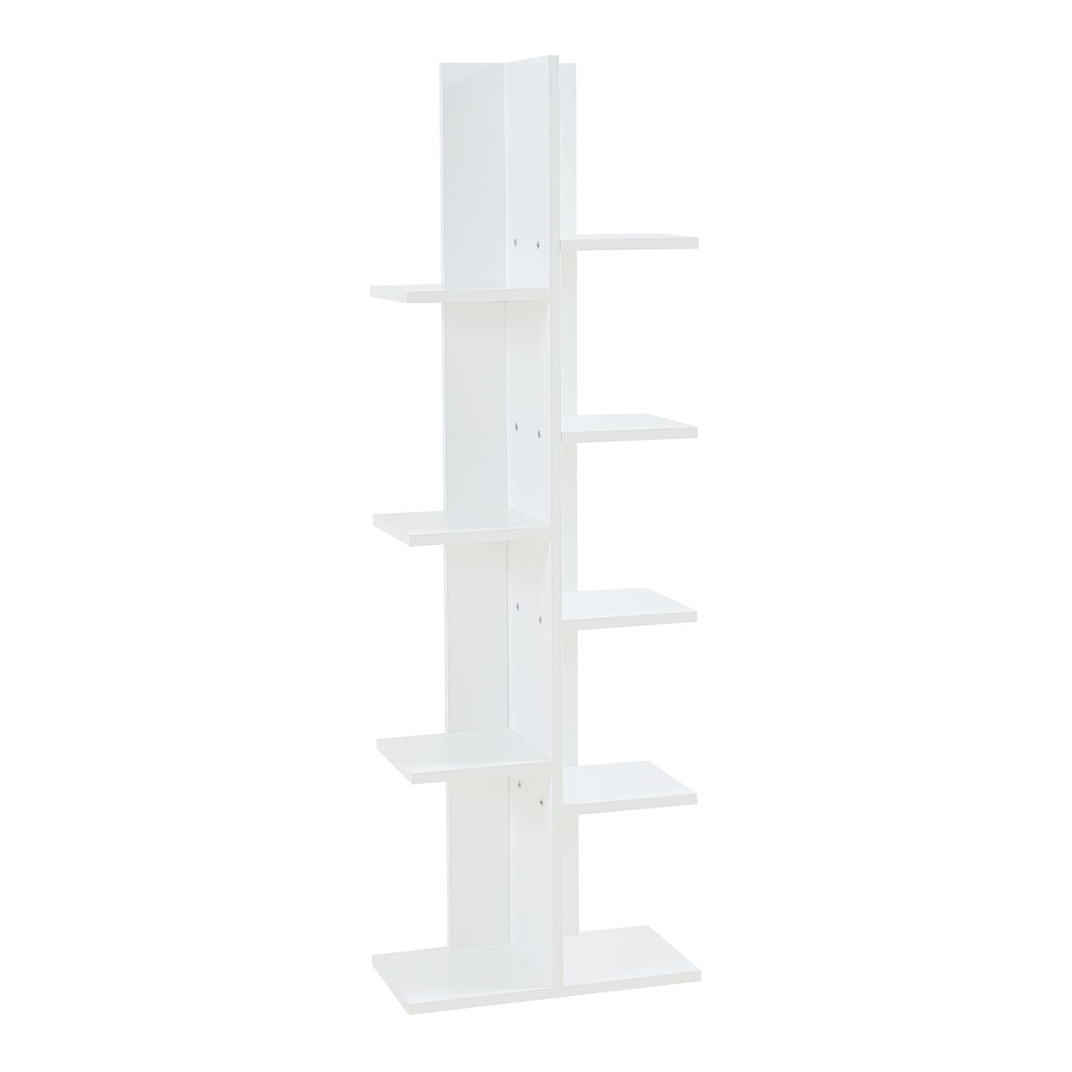 Librería rødekro de 9 niveles 122 x 40 x 20 cm blanco [en.casa]