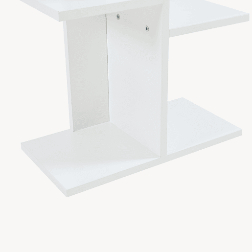 Estante de pé Rødekro 9 prateleiras escalonadas 122x40x20cm Branco en.casa