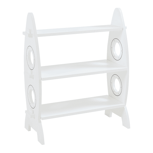 Estante infantil Tårnby orma de foguetão 70x55x25 cm - Branco en.casa