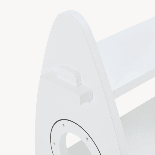 Estante infantil Tårnby orma de foguetão 70x55x25 cm - Branco en.casa