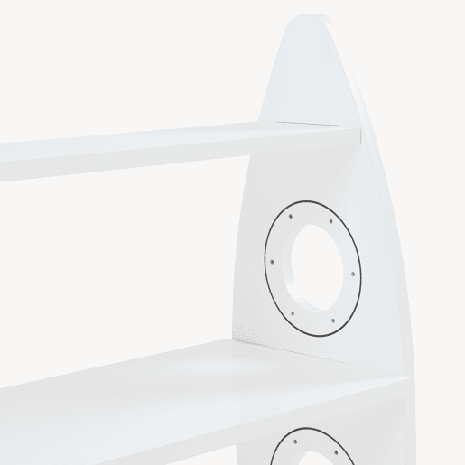 Estante infantil Tårnby orma de foguetão 70x55x25 cm - Branco en.casa