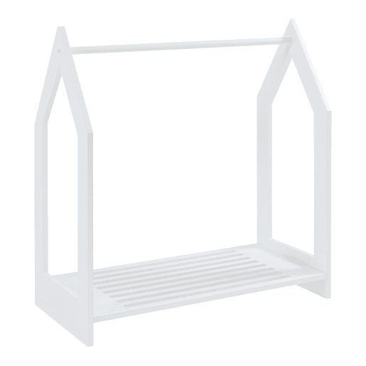 Percheiro Langeskov con prateleira 78x75x35 cm - Branco en.casa