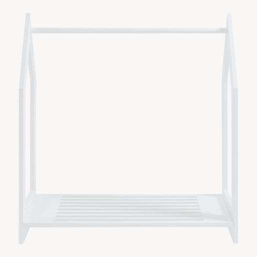 Percheiro Langeskov con prateleira 78x75x35 cm - Branco en.casa