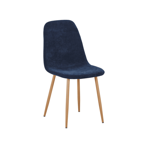 Cadeira de madeira e tecido, set de 2 , Vera, Azul, 54.5x44.5x87.5 cm