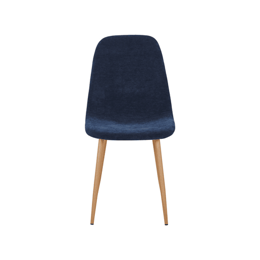 Cadeira de madeira e tecido, set de 2 , Vera, Azul, 54.5x44.5x87.5 cm