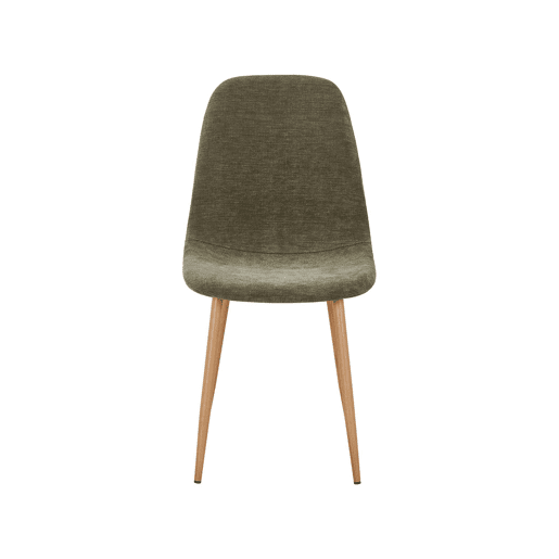 Cadeira de madeira e tecido, set de 4, Vera, Verde caqui, 54.5x44.5x87.5 cm