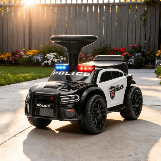 AIYAPLAY Carro Andador de Polícia para Crianças 18-36 Meses com Luz, Música e Arrumação, 65x29,5x36 cm, Preto AIYAPLAY Carro Andador de Polícia para Crianças 18-36 Meses com Luz, Música e Arrumação, 65x29,5x36 cm, Preto