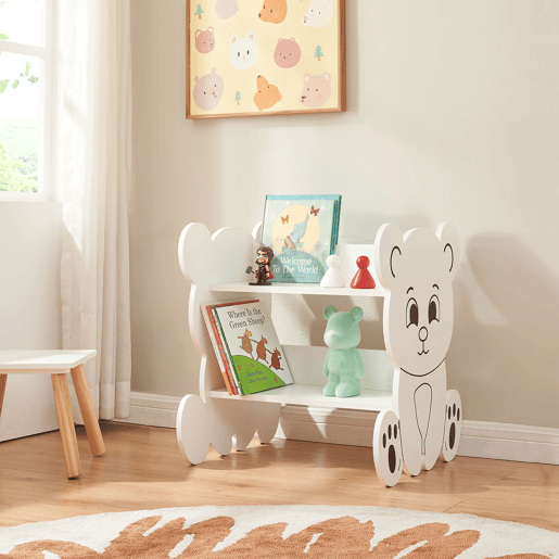 Estante infantil Tårnby orma de urso 60x56x56 cm - Branco en.casa