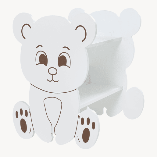 Estante infantil Tårnby orma de urso 60x56x56 cm - Branco en.casa