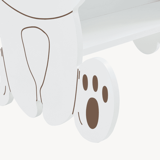 Estante infantil Tårnby orma de urso 60x56x56 cm - Branco en.casa