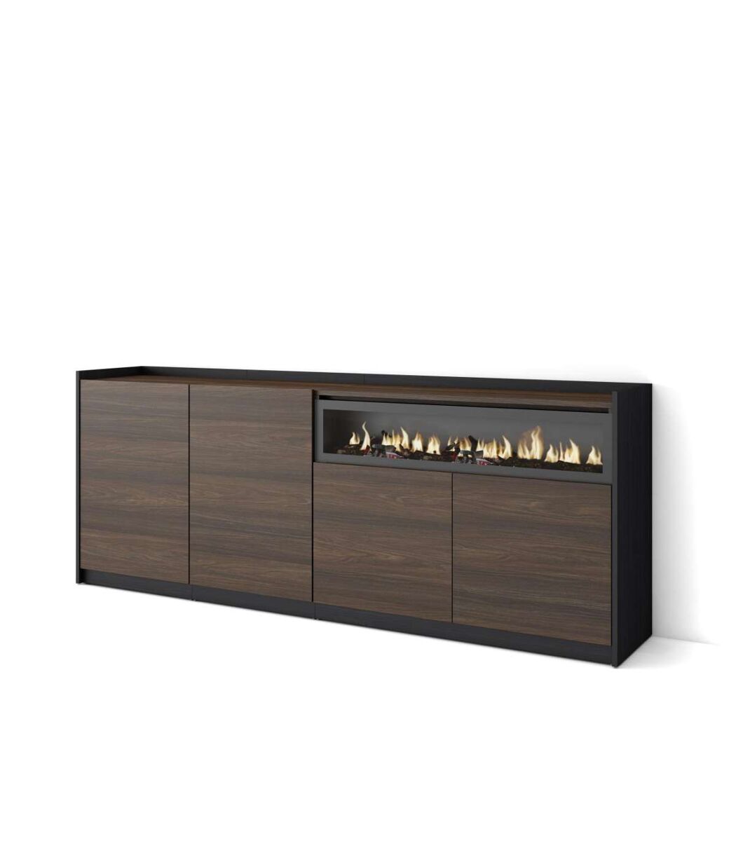 Aparador alozaina-01 con chimenea para salón elegante