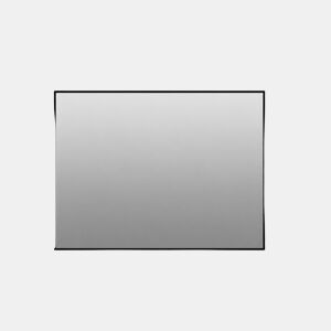 Espelho de casa de banho 50 x 70 cm - moldura em alumínio preto, espelho HD sem cobre, montagem horizontal e vertical - preto