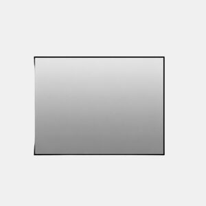 Espelho de casa de banho 60 x 80 cm - Moldura em alumínio preto, sem cobre, montável na horizontal e na vertical - Preto