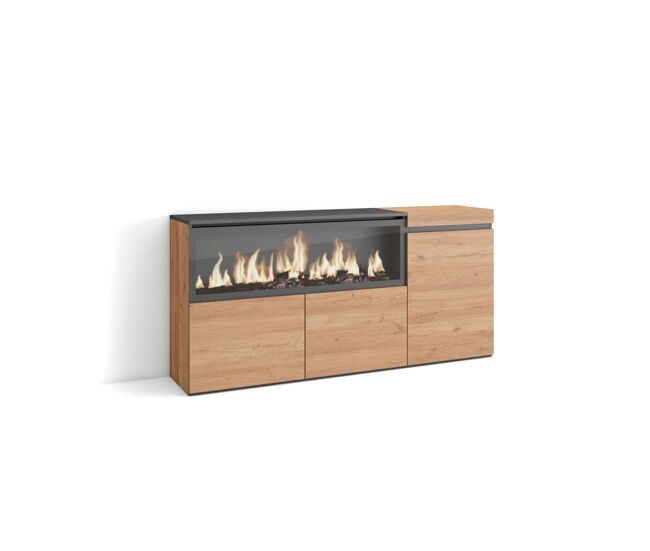 Aparador benalmádena-01 con chimenea eléctrica para salón