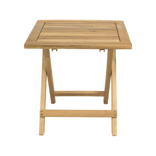 Mesa de apoio de jardim dobrável Portimão em madeira - 40 x 40 x 40 cm - Castanho Mesa de apoio de jardim dobrável Portimão em madeira - 40 x 40 x 40 cm - Castanho