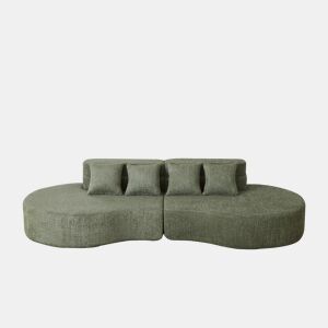 Sofá modular de 4 lugares - 2 peças combináveis, espuma viscoelástica de alta densidade - verde