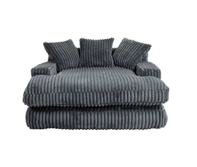 Sofá cama individual - 3 cojines suaves, cómodo para sala, apartamento u oficina - gris oscuro