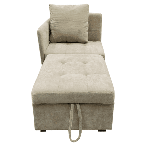 Sofá-cama 3 em 1 - Sofá de linho com encosto ajustável - Bege Sofá-cama 3 em 1 - Sofá de linho com encosto ajustável - Bege