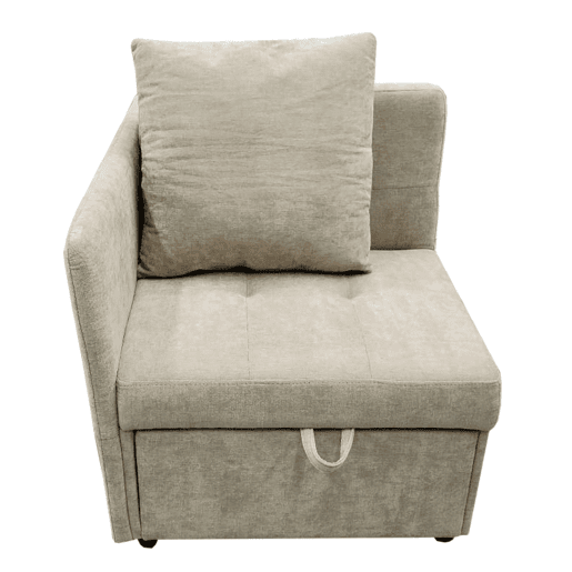 Sofá-cama 3 em 1 - Sofá de linho com encosto ajustável - Bege Sofá-cama 3 em 1 - Sofá de linho com encosto ajustável - Bege