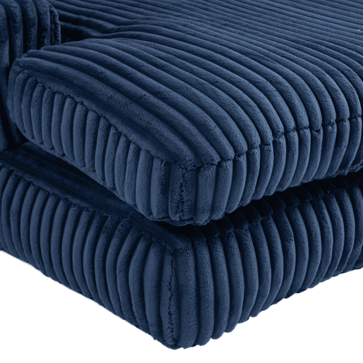 Sofá-cama individual - tipo chão, estilo nuvem com 3 almofadas - azul marinho Sofá-cama individual - tipo chão, estilo nuvem com 3 almofadas - azul marinho