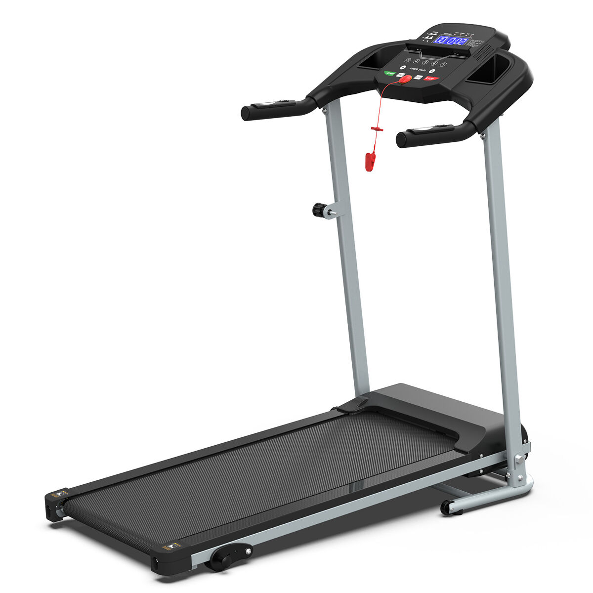 cinta de correr 123641195 cm - 25 hp inclinacion plegable con asas carga 120 kg - negrogris