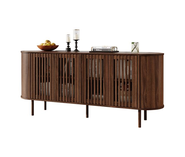 Aparador de mdf con 4 puertas,madera oscura