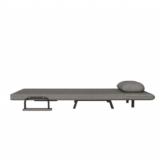 Poltrona reclinável 60 × 60 × 79 cm u2013 encosto ajustável em 5 posições, tecido chenilla, apoios dobráveis e posição de cama a 180° u2013 Cinzento Poltrona reclinável 60 × 60 × 79 cm u2013 encosto ajustável em 5 posições, tecido chenilla, apoios dobráveis e posição de cama a 180° u2013 Cinzento