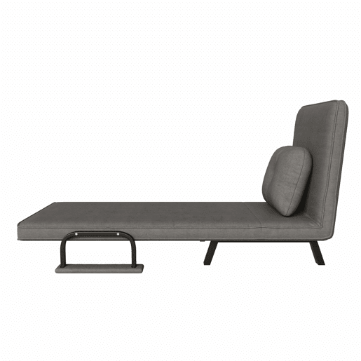 Poltrona reclinável 60 × 60 × 79 cm u2013 encosto ajustável em 5 posições, tecido chenilla, apoios dobráveis e posição de cama a 180° u2013 Cinzento Poltrona reclinável 60 × 60 × 79 cm u2013 encosto ajustável em 5 posições, tecido chenilla, apoios dobráveis e posição de cama a 180° u2013 Cinzento