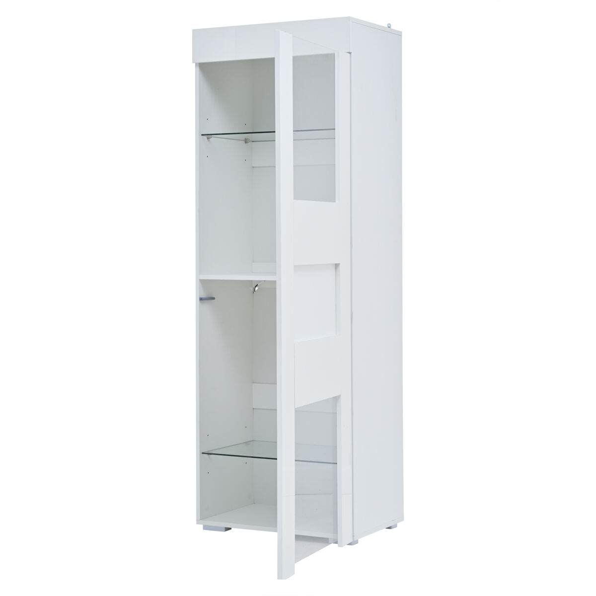 Vitrina de mdf con 1 puerta y luz led,blanco