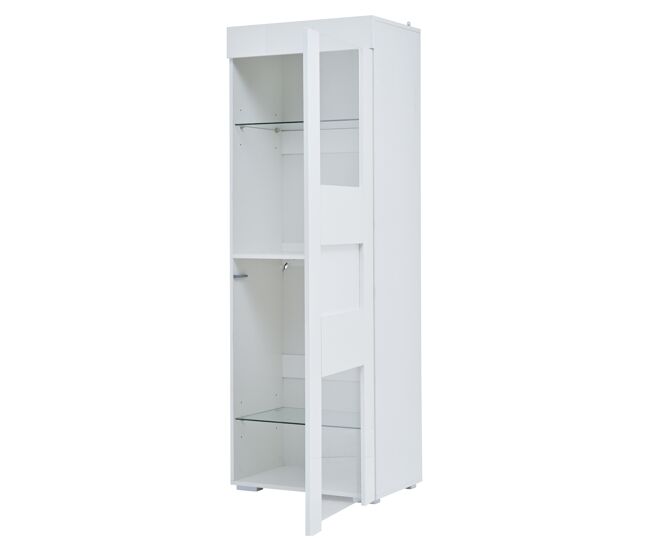 Vitrina de mdf con 1 puerta y luz led,blanco