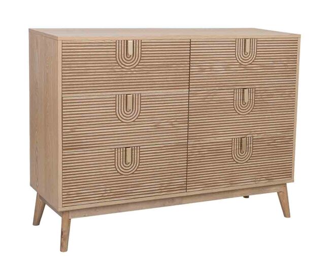 Aparador de madera marrón 120x39x90h cm