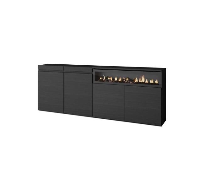 Aparador benaoján-01 con chimenea para salón