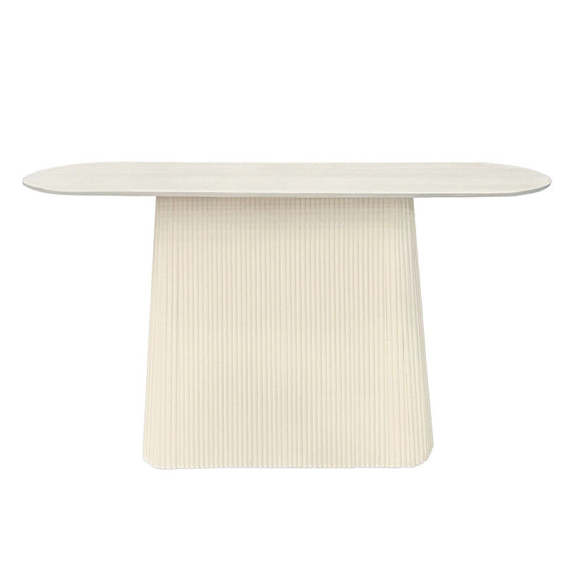 Consola de 140 cm en madera maciza marfil