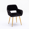 Cadeiras de jantar em pele sintética u2013 estilo Mid-Century com pernas em aço lacado u2013 Preto