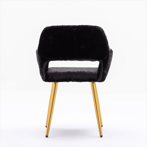 Cadeiras de jantar em pele sintética u2013 estilo Mid-Century com pernas em aço lacado u2013 Preto Cadeiras de jantar em pele sintética u2013 estilo Mid-Century com pernas em aço lacado u2013 Preto