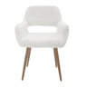 Cadeiras de jantar u2013 estofadas em pele sintética, estilo Mid-Century e pernas em aço lacado u2013 Branco