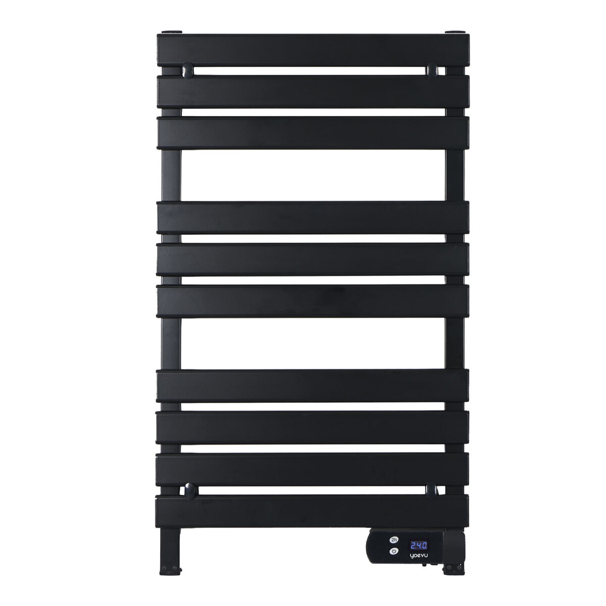 Toallero eléctrico yoevu 500 w, 10 barras, ip34, negro, 100.1 x 55.5 cm, sin estante - yv-tw588b