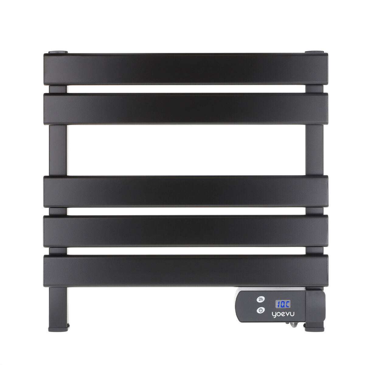 Toallero eléctrico yoevu 150 w, ip34, negro, 55.5 x 52.7 cm, sin estante - yv-tw150b