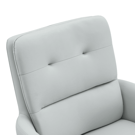 Conjunto mesa e cadeiras jantar 5 peças - Mesa redonda de vidro Ø85 cm com 4 cadeiras PU cinza claro giratórias 360° e estrutura metálica - Luxo leve Conjunto mesa e cadeiras jantar 5 peças - Mesa redonda de vidro Ø85 cm com 4 cadeiras PU cinza claro giratórias 360° e estrutura metálica - Luxo leve