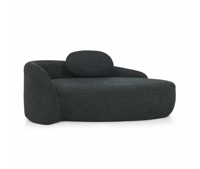 Sofá individual 1 plaza - diseño minimalista de felpa teddy con forma redondeada, acolchado suave con cojines, uso versátil para salón, dormitorio y