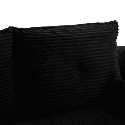 Sofá-cama de 3 lugares - em veludo, com espuma de alta densidade, núcleo de molas, almofadas Memory, bolsos e suportes para copos - Preto Sofá-cama de 3 lugares - em veludo, com espuma de alta densidade, núcleo de molas, almofadas Memory, bolsos e suportes para copos - Preto