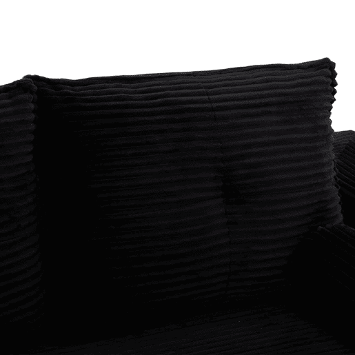 Sofá-cama de 3 lugares - em veludo, com espuma de alta densidade, núcleo de molas, almofadas Memory, bolsos e suportes para copos - Preto Sofá-cama de 3 lugares - em veludo, com espuma de alta densidade, núcleo de molas, almofadas Memory, bolsos e suportes para copos - Preto