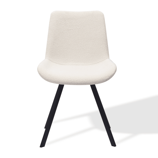 Cadeiras giratórias de jantar - Conjunto de 2, estofadas em tecido com pés metálicos - Branco Cadeiras giratórias de jantar - Conjunto de 2, estofadas em tecido com pés metálicos - Branco