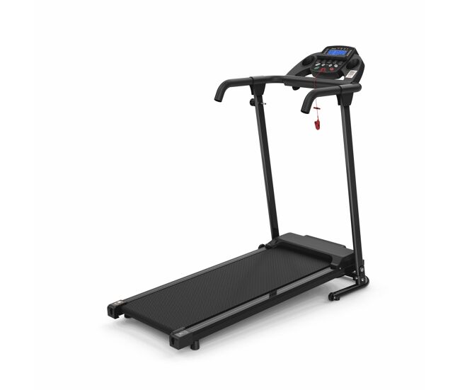 Cinta de correr compacta 2 en 1 - escritorio portátil, app, caminar, correr y trotar, carga máxima 120 kg - negro