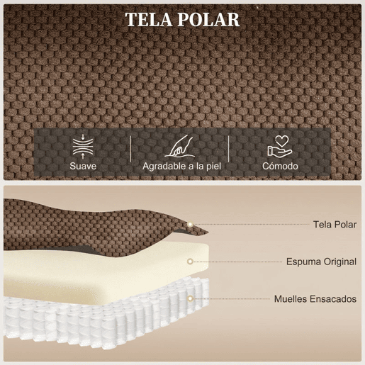 HOMCOM Cadeirão Relax Reclinável Elétrico com Calor Lombar e Massagem Vibratória, Motor Silencioso, Função Memória, Assento Largo, Bolsos, Porta-copos, USB, Veludo, Castanho HOMCOM Cadeirão Relax Reclinável Elétrico com Calor Lombar e Massagem Vibratória, Motor Silencioso, Função Memória, Assento Largo, Bolsos, Porta-copos, USB, Veludo, Castanho