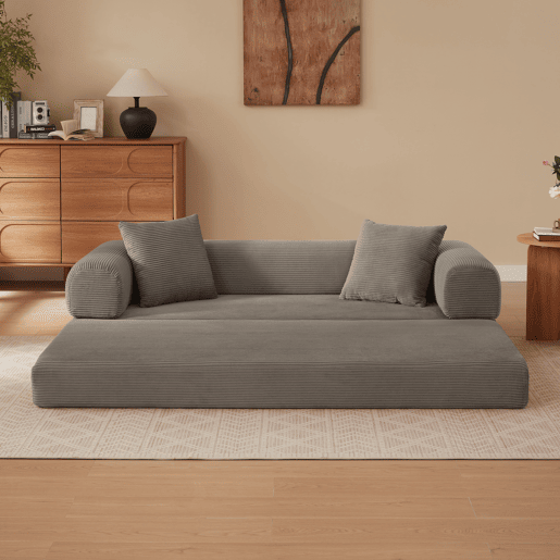 Sofá 3 Plazas - Sofá Tatami Convertible en Cama, Ideal para Sala de Estar y Dormitorio - Color Taupe Sofá 3 Plazas - Sofá Tatami Convertible en Cama, Ideal para Sala de Estar y Dormitorio - Color Taupe