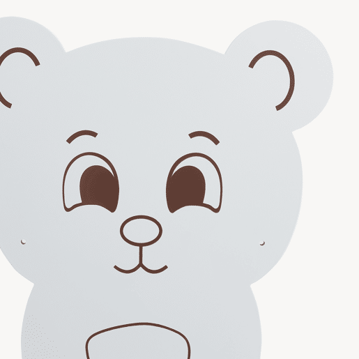 Estante de parede infantil Korsør em forma de urso 50x46x10 cm - Branco en.casa Estante de parede infantil Korsør em forma de urso 50x46x10 cm - Branco en.casa