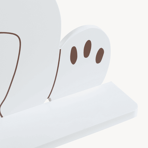 Estante de parede infantil Korsør em forma de urso 50x46x10 cm - Branco en.casa Estante de parede infantil Korsør em forma de urso 50x46x10 cm - Branco en.casa